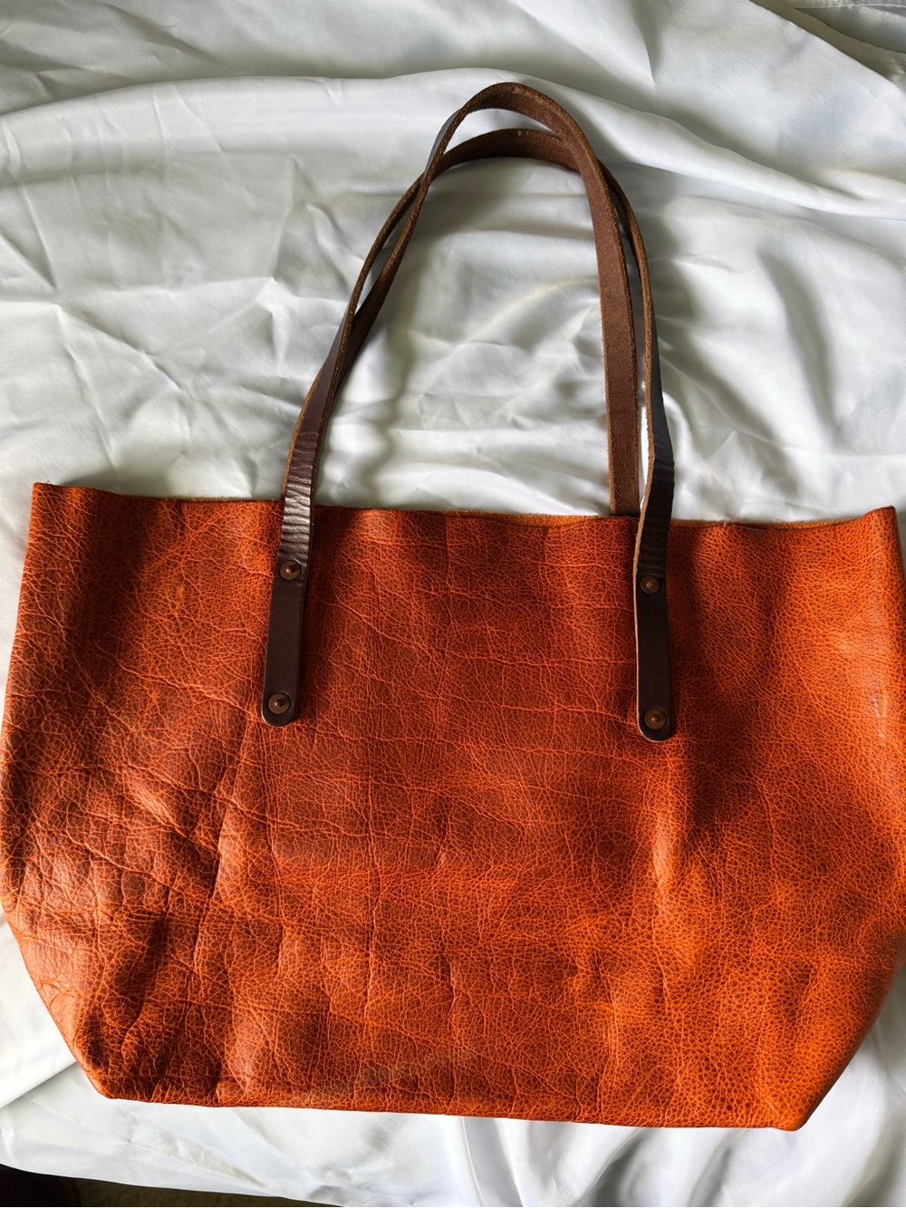 Go Forth Goods Large Avery tote in Tangerine bison - Picture 1 of 11
